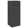 vidaXL Siuntų dėžutė su saugykla Juoda 41 x 38 x 103 cm Plienas