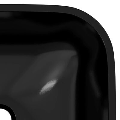 vidaXL Praustuvas, juodos spalvos, 42x42x14cm, stiklas