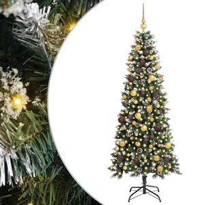 vidaXL Dirbtinė Kalėdų eglutė Žalia 180 cm PVC, plastikas ir plienas