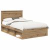 vidaXL Lovos rėmas Meistrų ąžuolas 120 x 200 cm Kietos pu&scaron;ies mediena