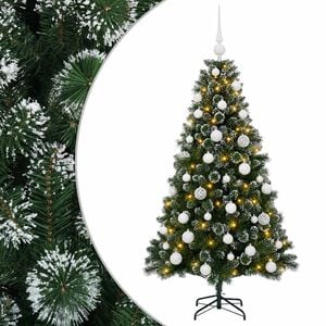 vidaXL Dirbtinė kalėdinė eglutė su rutuliuku 120 cm 150 LED