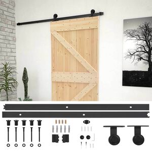 vidaXL Slankios durys 90 x 210 cm Pu&scaron;ies medienos masyvas