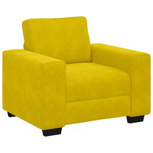 vidaXL Sofa-kėdė, geltona, 100x77x82 cm, aksomas