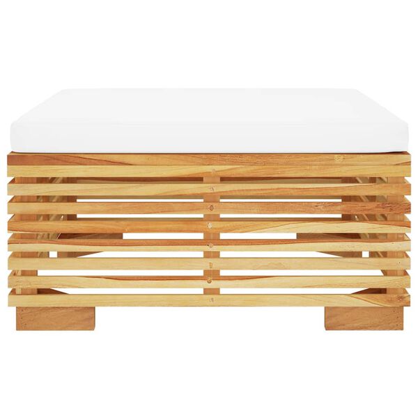 vidaXL Sodo pakoja su kreminėmis pagalvėlėmis, tikmedžio masyvas