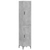 vidaXL Komoda, betono pilkos spalvos, 34,5x34x180cm, apdirbta mediena