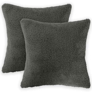 vidaXL Pagalvėlės užvalkalas 2 pcs HEERLEN Tamsiai pilka 30 x 30 cm