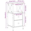 vidaXL Naktinė spintelė, artisano ąžuolo, 34x35,5x70cm, mediena