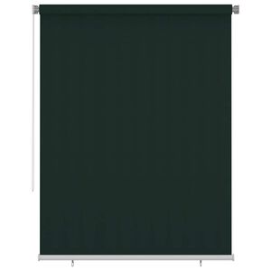 vidaXL Lauko roletas, 185 (plotis) x 230 (auk&scaron;tis) cm, tamsiai žalios spalvos, HDPE