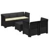 vidaXL 5-vietė sodo sofa su pagalvėlėmis Rataninio i&scaron;vaizdos PP