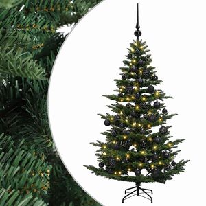 vidaXL Dirbtinė kalėdinė eglutė su rutuliuku 120 cm 150 LED