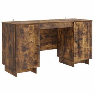 vidaXL Stalas Dūminio ąžuolo Apdirbta mediena 142,5 x 50 x 75 cm