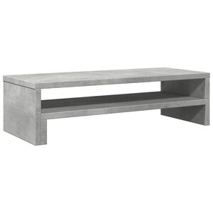 vidaXL Monitoriaus stovas, betono, 54x22x15cm, apdirbta mediena