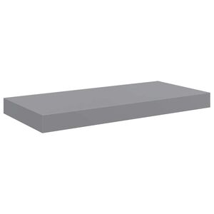 vidaXL Pakabinama sieninė lentyna, pilkos spalvos, 50x23,5x3,8cm, MDF