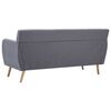 vidaXL Trivietė sofa, audinio apmušalas, 172x70x82cm, šviesiai pilka