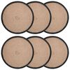vidaXL Džiuto paveikslai 6 pcs Natūrali ir juoda &Oslash; 30 cm