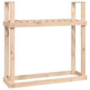 vidaXL Stovas malkoms, 110x35x108,5cm, pu&scaron;ies medienos masyvas