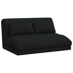 vidaXL Reguliuojamas grindų fotelis Juoda Audinys