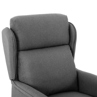 vidaXL Elektrinis atlošiamas krėslas, šviesiai pilkos spalvos, audinys