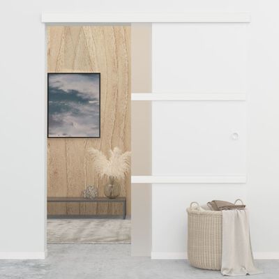 vidaXL Stumdomos durys su stabdikliais, 102,5x205cm, stiklas