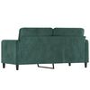 vidaXL Dvivietė sofa, tamsiai žalios spalvos, 140cm, aksomas