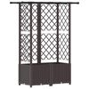 vidaXL Pakeltas lovas su trelėmis ir stogu Ruda 124 x 40 x 138 cm PP