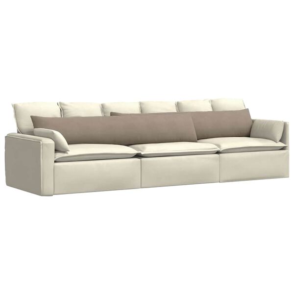 vidaXL Sofa Pagalvės 2 pcs Taupe 200 x 40 cm audinys
