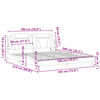 vidaXL Lovos rėmas, Viana, su LED be čiužinio, kapučino spalvos, 180x200cm