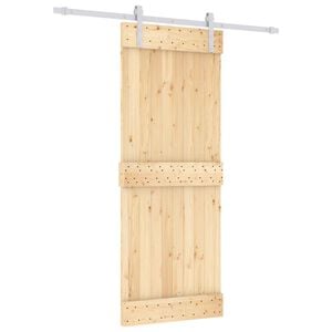 vidaXL Slankios durys 80 x 210 cm Natūrali ir Balta