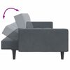 vidaXL Dvivietė sofa-lova su pakoja, tamsiai pilkos spalvos, aksomas