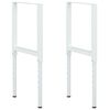 vidaXL Darbastalio rėmai, 2vnt., pilki, 55x(69-95,5)cm, metalas