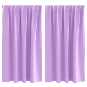 vidaXL Užuolaidos su žiedais, blokuojančios &scaron;viesą 2 pcs Violetinė