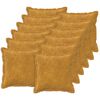 vidaXL Pagalvėlės užvalkalas 12 vnt. HOUTEN Geltona 45 x 45 cm