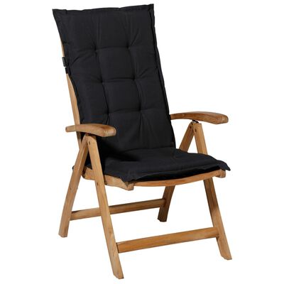 Madison Pagalvėlė kėdei su aukštu atlošu Panama, juoda, 123x50cm