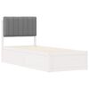 vidaXL Lovo rėmas su apmu&scaron;tu galvūgaliu &Scaron;viesiai pilka 75 x 190 cm