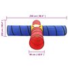 vidaXL Žaidimų tunelis su 250 kamuoliukų, spalvotas