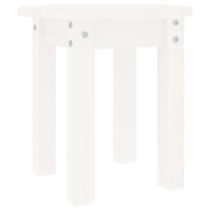 vidaXL Kavos staliukas, baltas, 35x35cm, pu&scaron;ies medienos masyvas