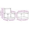 vidaXL Lauko sofos komplektas su pagalve 4 pcs Natūrali ir juoda