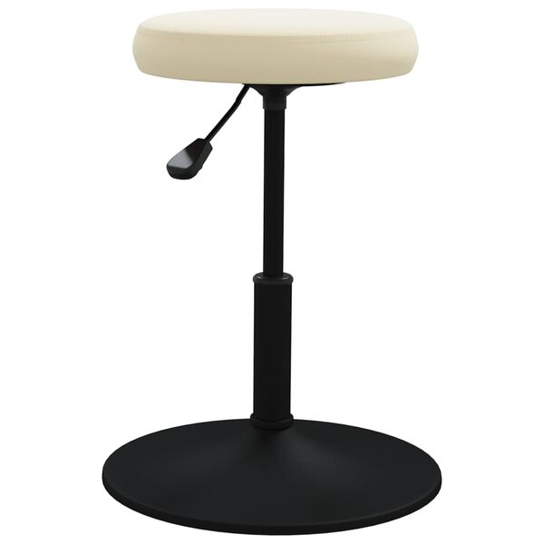 vidaXL Valgomojo kėdės, 4vnt., kreminės spalvos, aksomas