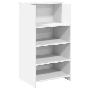 vidaXL Registratūros stalas, baltas, 55x50x103,5 cm, inžinerinė mediena