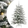 vidaXL Dirbtinė Sulankstoma Kalėdų Eglutė Balta 150 cm PE ir PVC