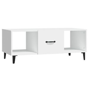 vidaXL Kavos staliukas, baltos spalvos, 102x50x40cm, apdirbta mediena