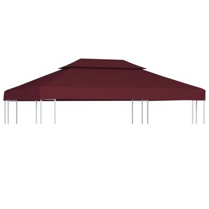 vidaXL Pavėsinės uždangalas, bordo, 4x3m, 310 g/m&sup2;