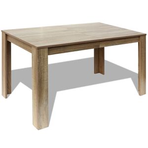 vidaXL Valgomojo stalas, 140 x 80 x 75 cm, ąžuolo spalvos