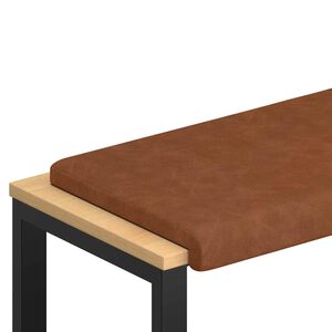 vidaXL Suoliuko pagalvė Dirbtinė oda Ruda Gylis 35 cm