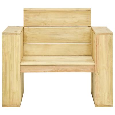 vidaXL Sodo kėdė, 89x76x76cm, impregnuota pušies mediena