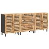vidaXL Saugojimo spintos 3 vnt. 180 x 33 x 75 cm Kietas mango medis