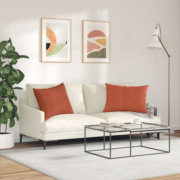 vidaXL Sofa Pagalvės 2 pcs Raudona oranžinė 70 x 50 cm