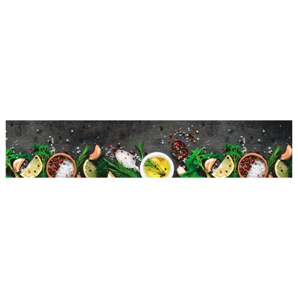 vidaXL Virtuvės kilimėlis, 60x300cm, aksomas, plaunamas, prieskoniai