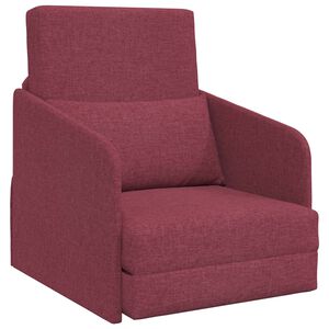 vidaXL Sofa lova Vyno raudona 65 x 80 x 83 cm audinys
