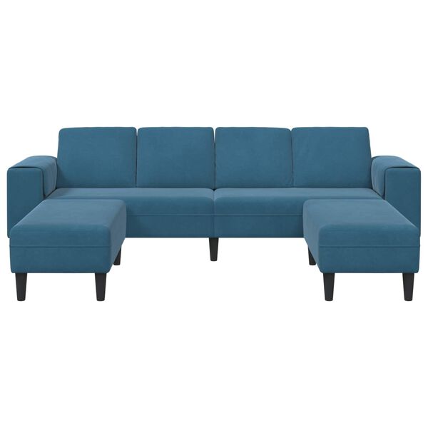 vidaXL Svetainės sofa 3 pcs Mėlyna